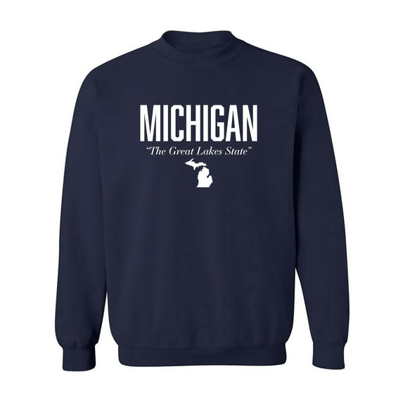 Michigan The Great Lakes State Crewneck Sweatshirt