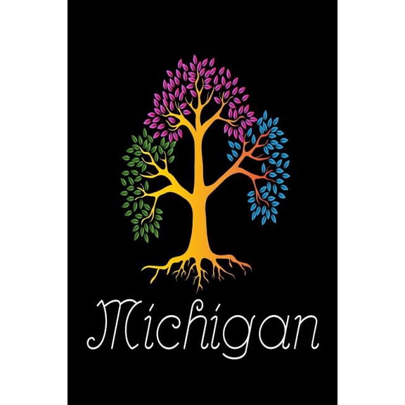 Michigan: Tree Of Life MI US State Gift Notebook (Paperback)