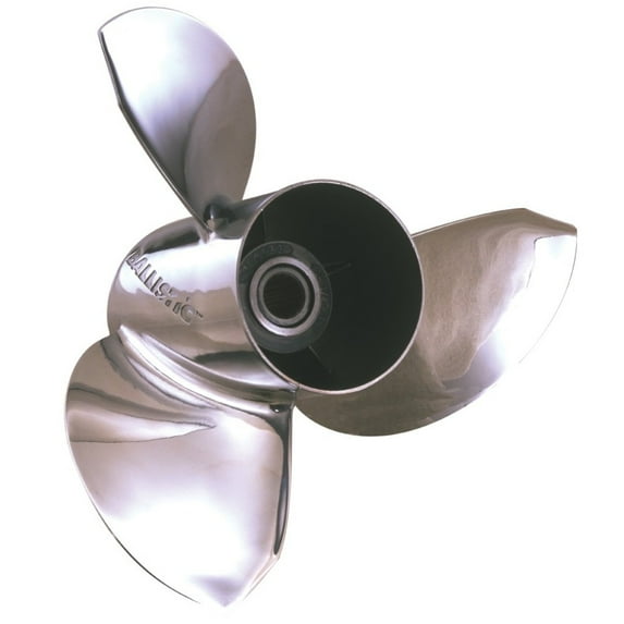 Michigan Wheel 953422 Ballistic XL B-Series 3-Blade Stainless Steel Propeller - RH, 13-1/2" Diameter x 22" Pitch