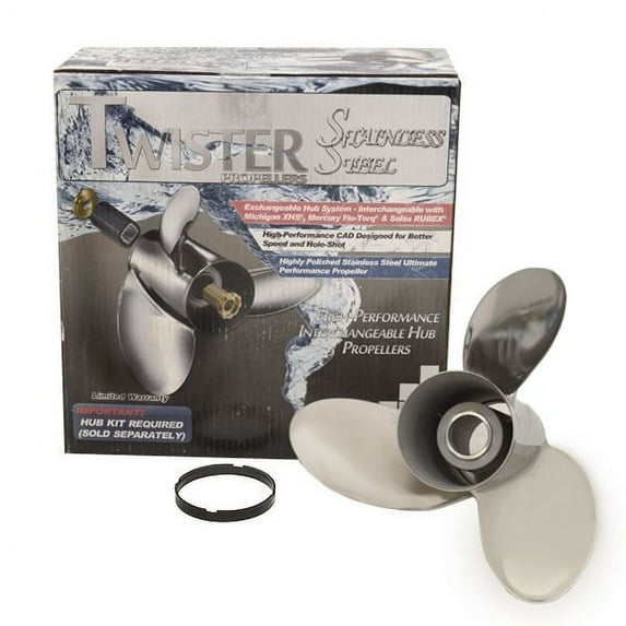 Michigan Wheel Twister Boat Propeller 223155 | Universal LH 13 1/8 X 19P