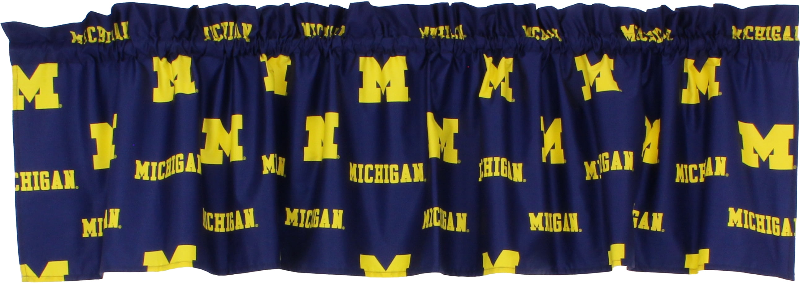 Michigan Wolverines 100% Cotton, 84" x 15" Curtain Valance, 1 Panel