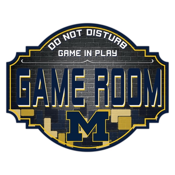 Michigan Wolverines 12'' Game Room Tavern Sign