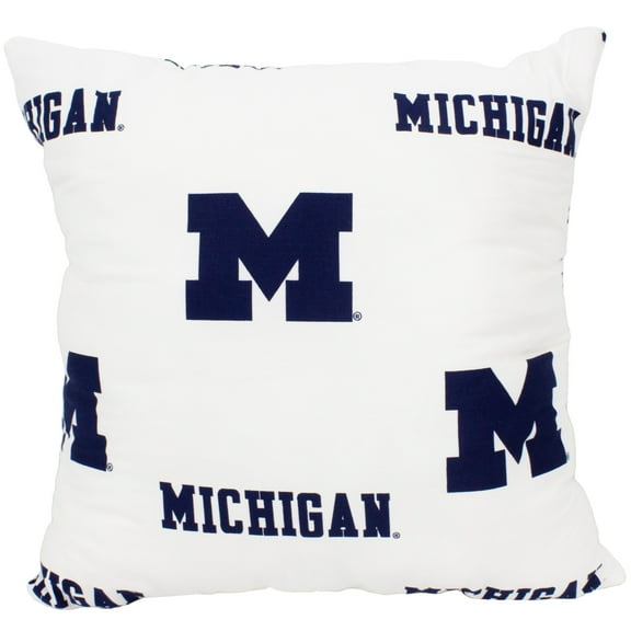 Michigan Wolverines 16" Decorative Pillow - White