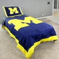 thumbnail image 1 of Michigan Wolverines 3 Pc Reversible Cotton Comforter Set, 1 Comforter, 2 Shams, Full, 1 of 8