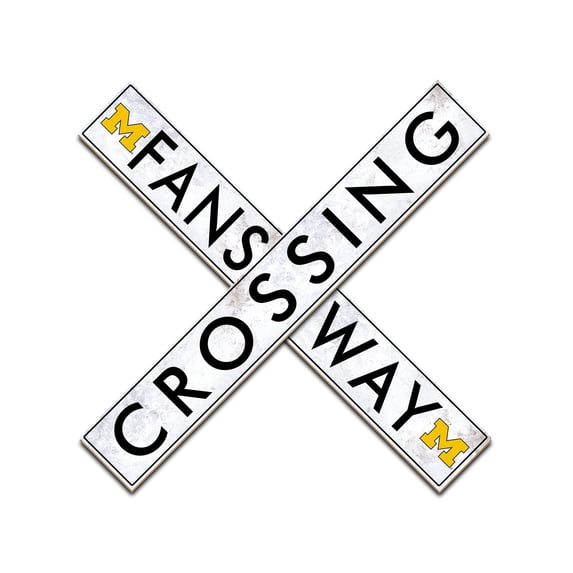 Michigan Wolverines 48" Fans Way Crossing Sign
