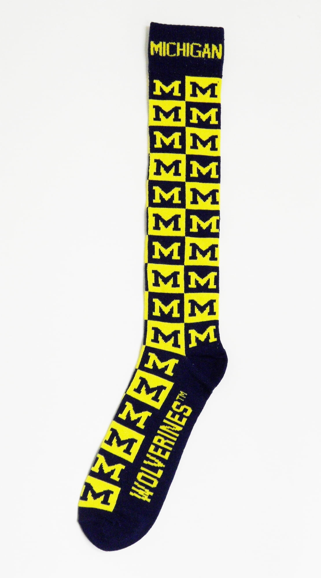 Michigan Wolverines Checker Dress Sock - Donegal Bay - Unisex - One Size