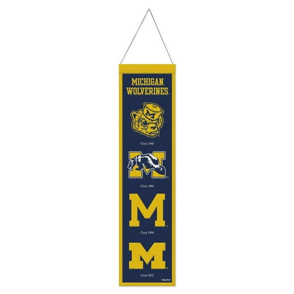 Michigan Wolverines Evolution Wool Banner 8X32