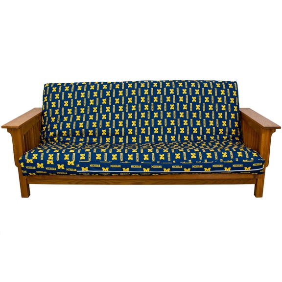 Michigan Wolverines Futon Cover - Full size fits 6 and 8 inch mats
