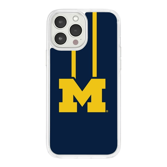Michigan Wolverines HD Phone Case Compatible with Apple iPhone 15 Pro Max (Stripe) by Affinity Bands