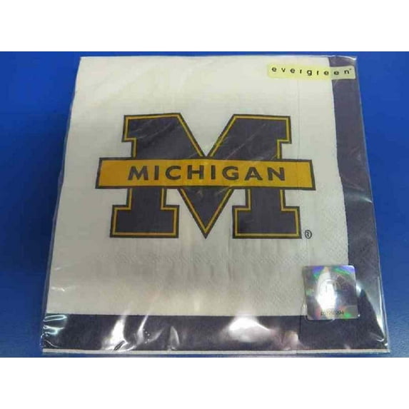 Michigan Wolverines NCAA College Football Sports Party Paper Luncheon Napkins