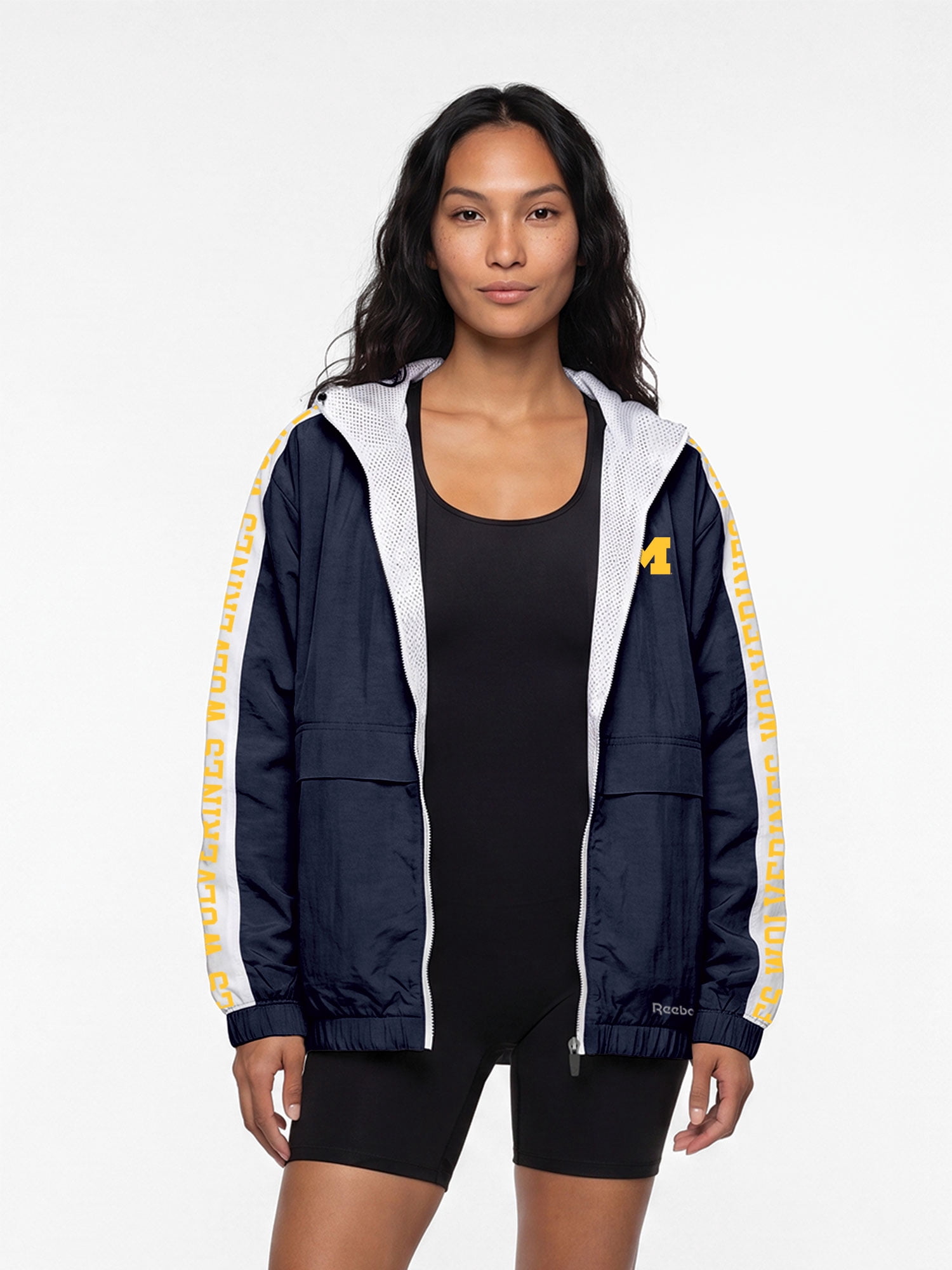 Michigan Wolverines Reebok Womens Colorblocked Full Zip Jacket