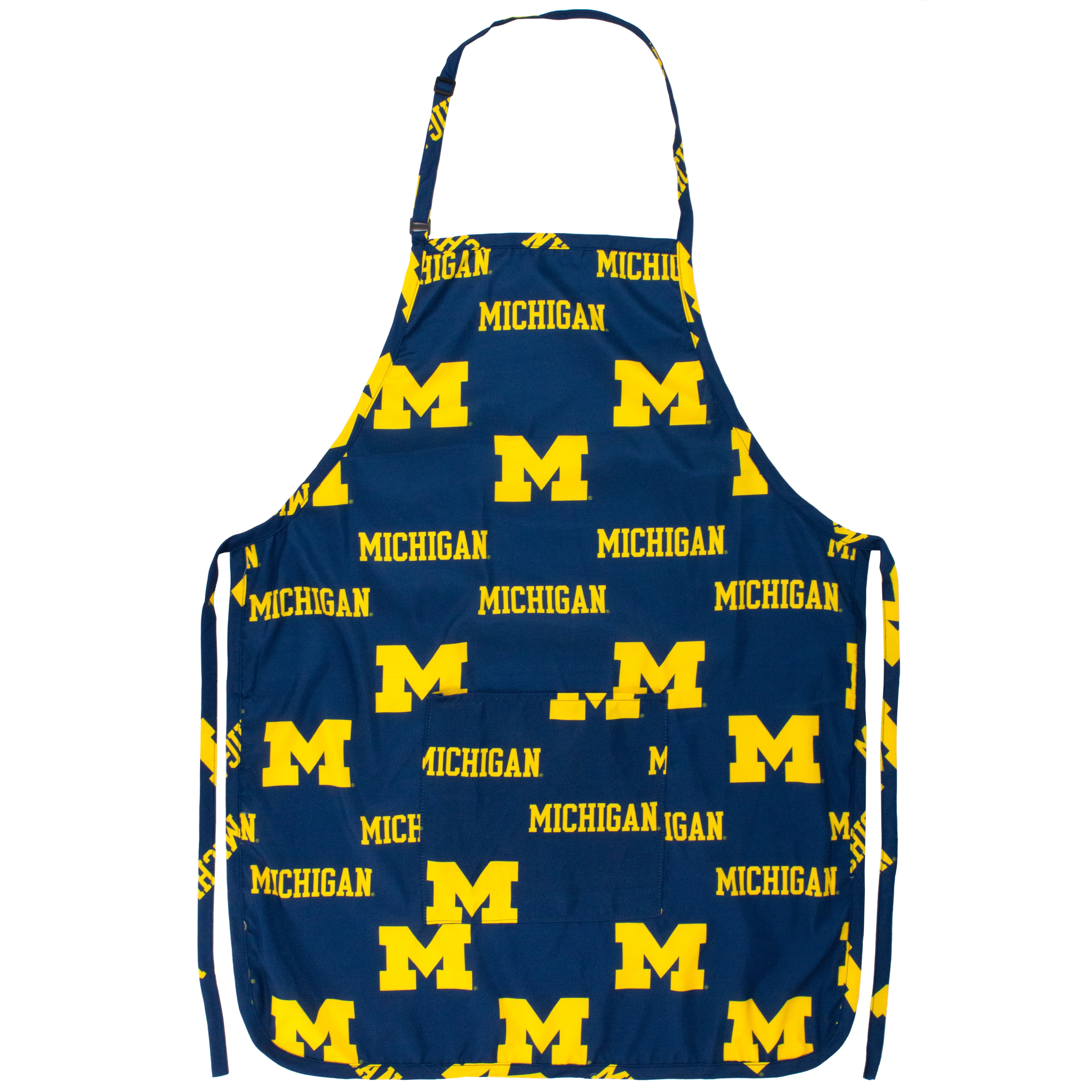 Michigan Wolverines Tailgating or Grilling Apron With 9" Pocket, Fully Adjustable