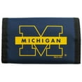 thumbnail image 1 of Michigan Wolverines Wallet Nylon Trifold, 1 of 3