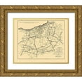 thumbnail image 1 of Michler 31x26 Gold Ornate Wood Framed with Double Matting Museum Art Print Titled - Petersburg Virginia - Michler 1865, 1 of 4
