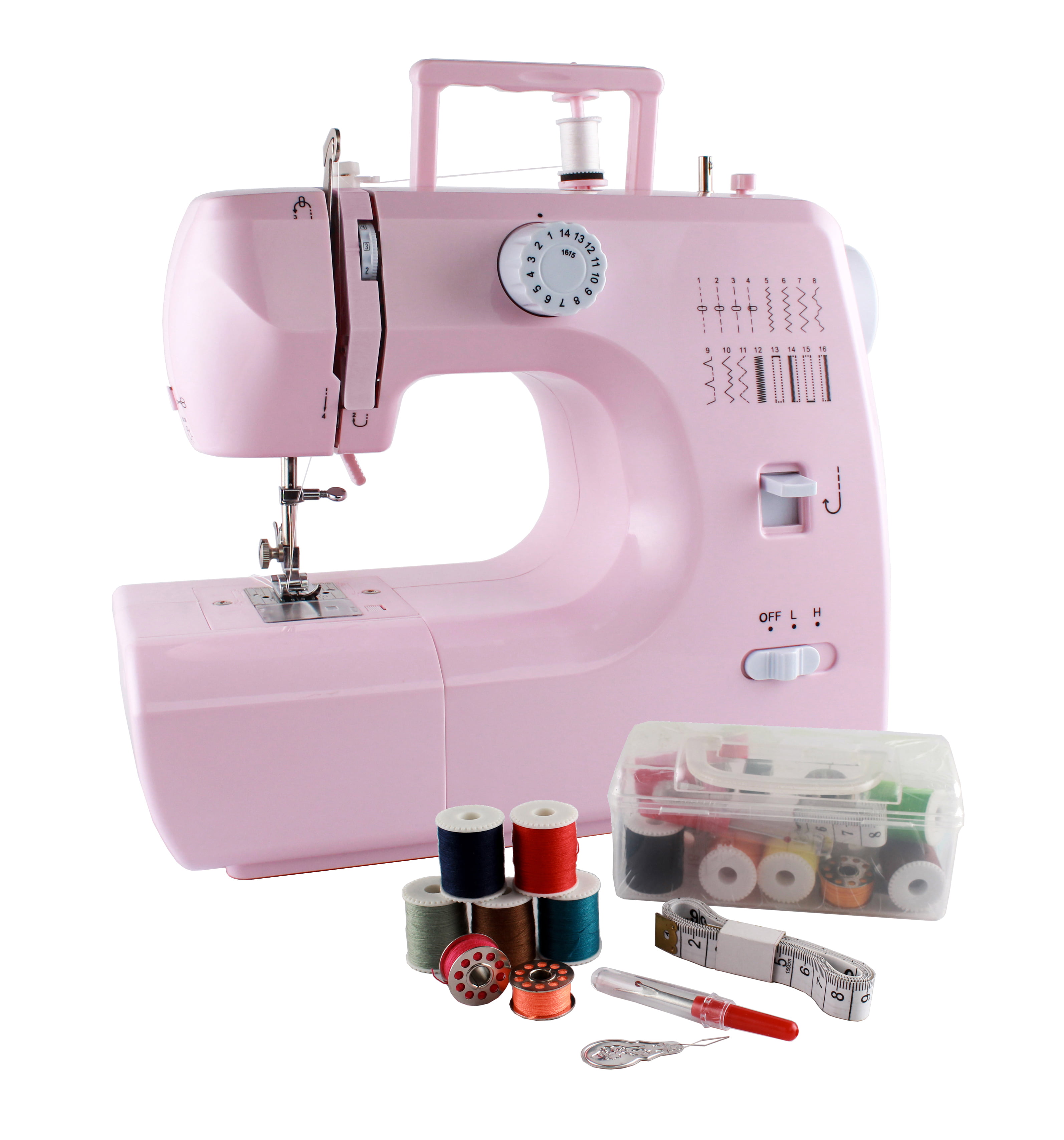 Michley Inspiration 700p 16-Stitch Sewing Machine (Barely Pink) with Sewing  Kit