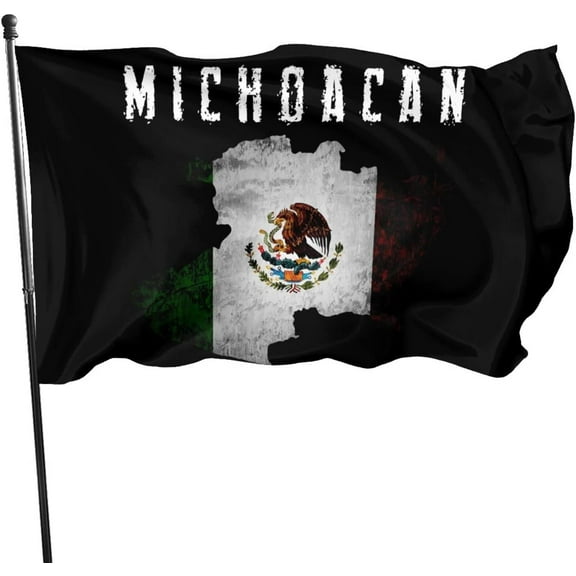 Michoacan Mexico Flag 3x5 Ft With Two Brass Grommets, Double Stitched Vivid Color Anti Fading