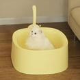 thumbnail image 1 of Michu Macaron High Edge Open Style Extra Large Cat Litter Box, Scoop Included Pineapple, 1 of 6
