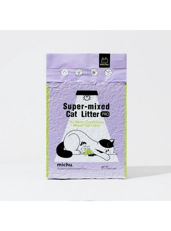 Michu Mixed Tofu Cat Litter, Heavy Duty Flushable Kitty Litter