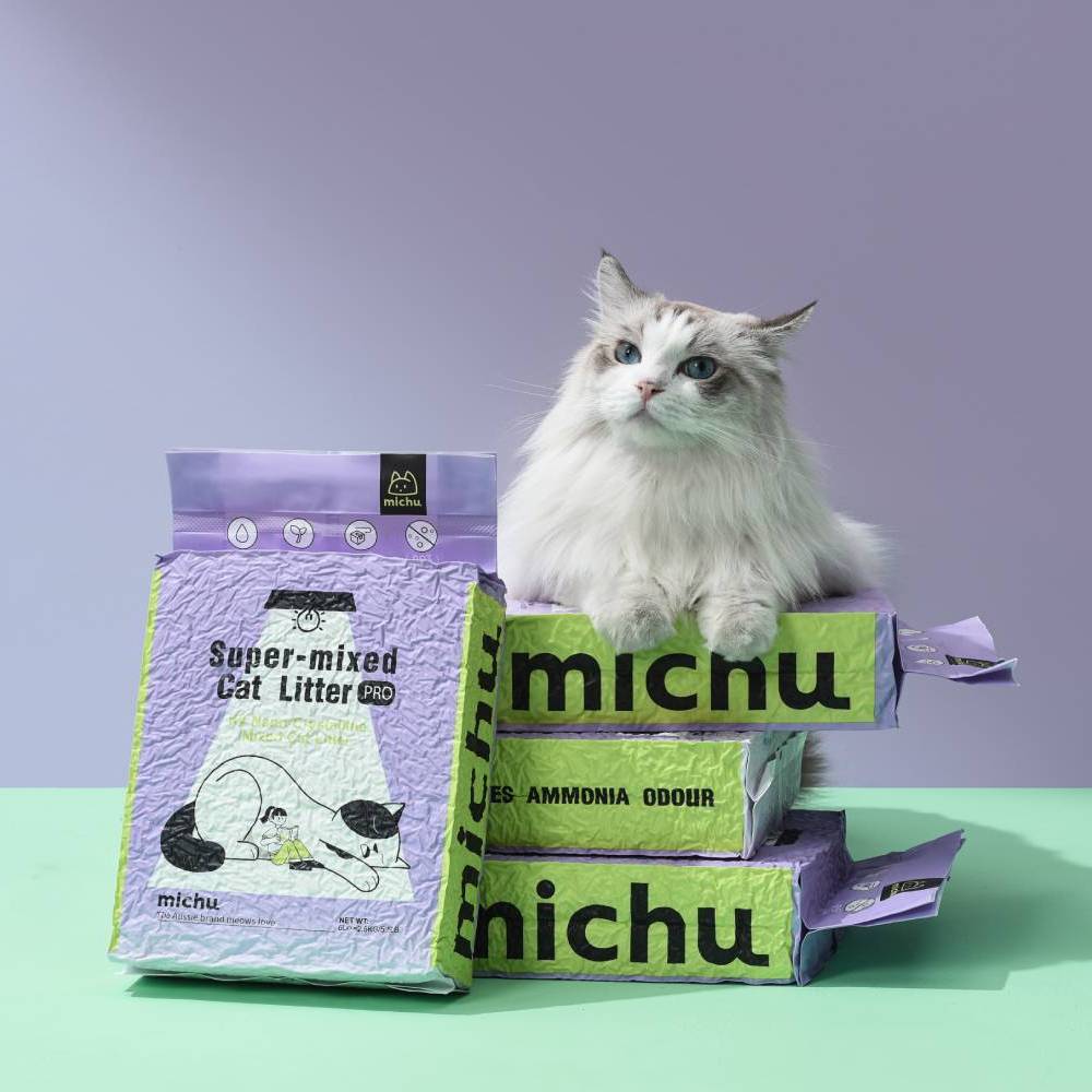 Michu Mixed Tofu Cat Litter, Heavy Duty Flushable Kitty Litter