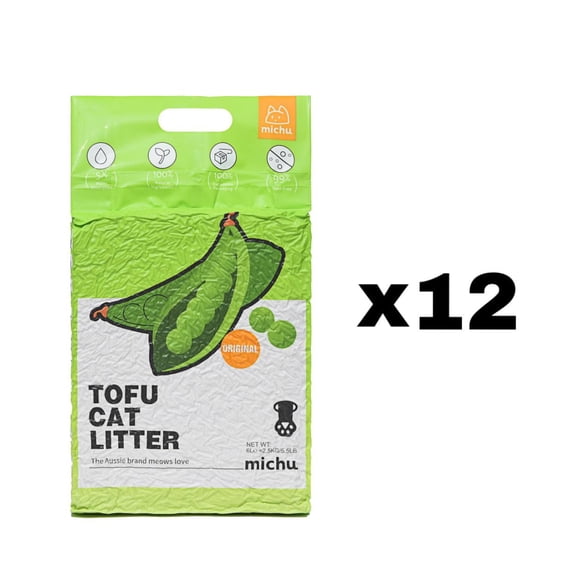 Michu Natural Clumping Tofu Cat Litter 5.5lb/88oz (Original)