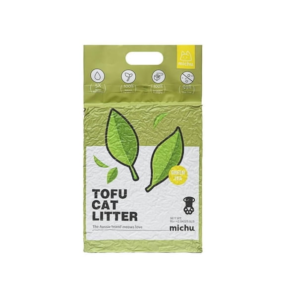 Michu Natural Clumping Tofu Cat Litter (Green Tea)