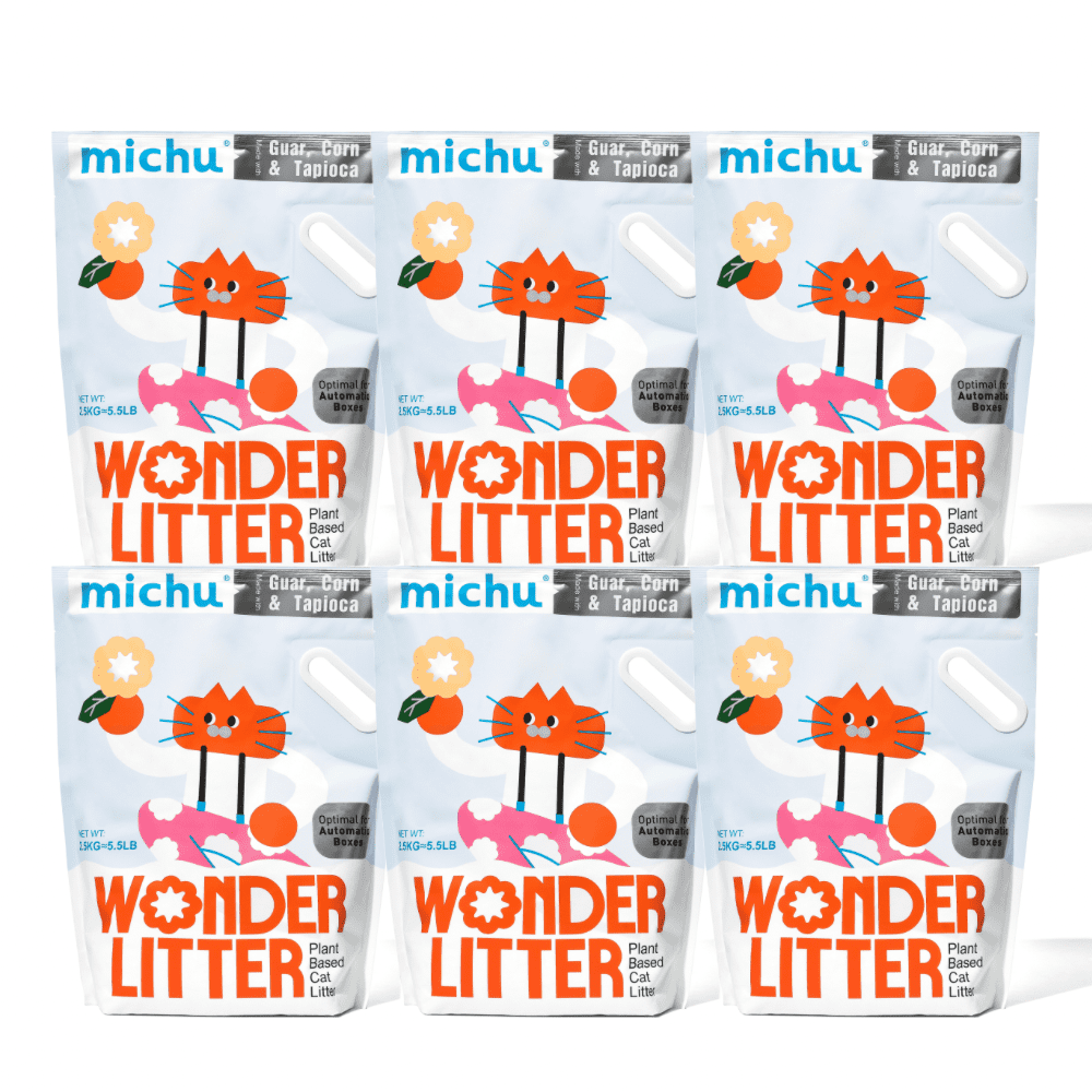 Michu Wonder Litter - Plant-Based & Automatic-Box Friendly 5.5lb/88oz