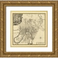 thumbnail image 1 of Michurin 27x26 Gold Ornate Wood Framed with Double Matting Museum Art Print Titled - Moscow Russia Plan Europe - Michurin 1739, 1 of 4