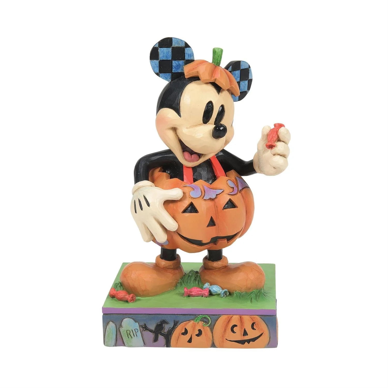 Jim Shore Disney Halloween Mickey Mouse in Pumpkin Costume Mick-O-Lantern