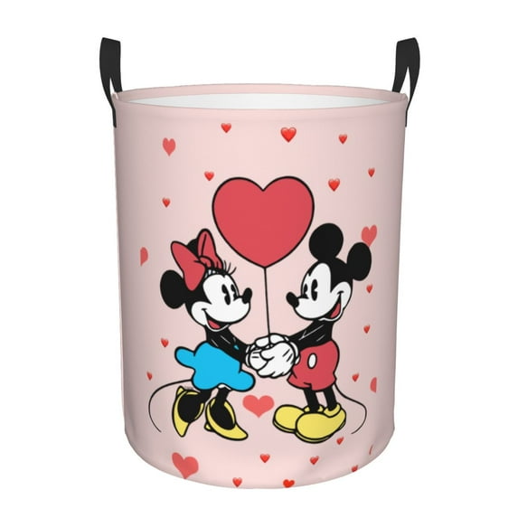 Mick-ey Laundry Basket Foldable Anime Cartoon Toy Clothes Hamper Storage Bin for Kids Nursery