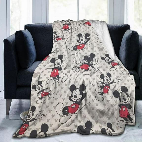 Mick-ey Mouse Throw Blanket Soft Lightweight Cozy Flannel Warm Bed Blanket for Bedroom Living Couch All Seasons 50x40