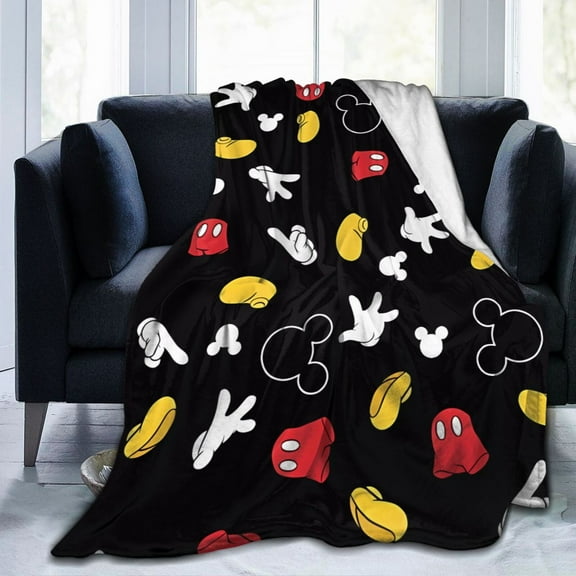 Mick-ey Mouse Throw Blanket Soft Lightweight Cozy Flannel Warm Bed Blanket for Bedroom Living Couch All Seasons 50x40