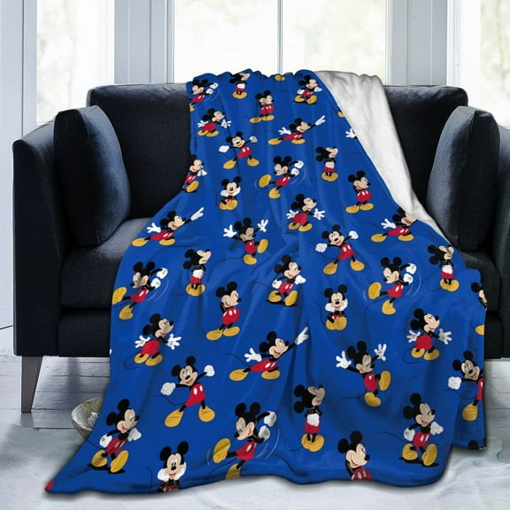 Mick-ey Mouse Throw Blanket Soft Lightweight Cozy Flannel Warm Bed Blanket for Bedroom Living Couch All Seasons 80x60