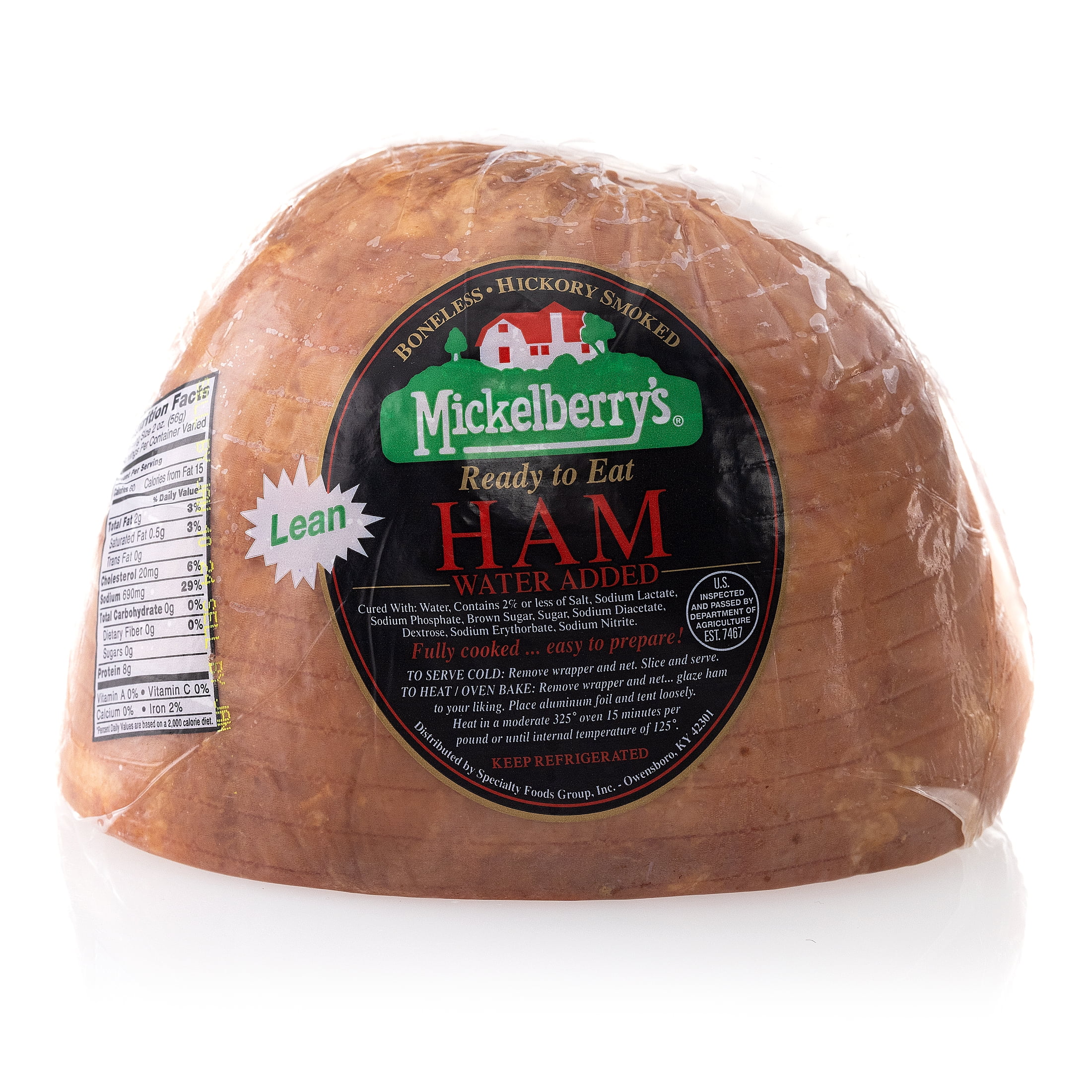 Mickelberry's Ham, Deli Sliced, 8 grams of protein per serving, serving