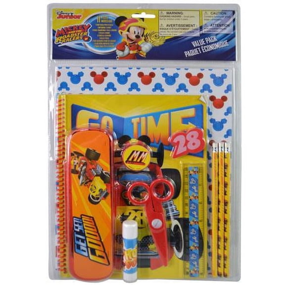 Mickey 11pc Value Pack with Plastic Pencil Case in PVC Bag with Header
