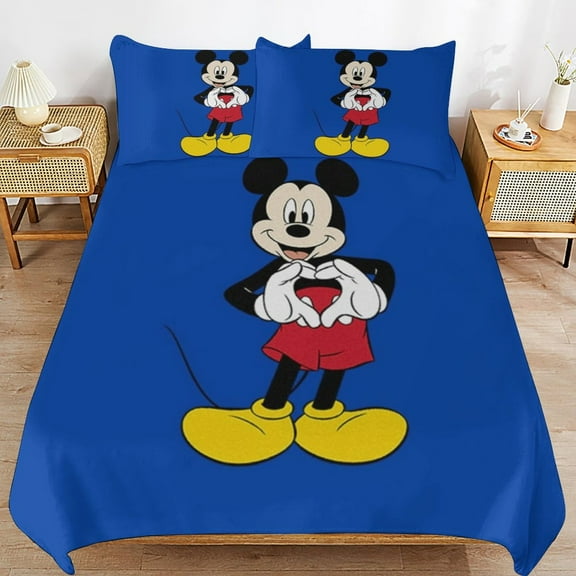 Mickey 3-Piece All Season Bedding Set, Comforter Set with Pillow Shams for Bedroom & Dorm Decor, Ideal Gifts for Women Men Teens Friends Family