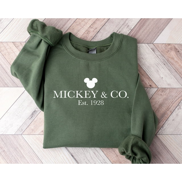 Mickey And Co Sweatshirt Est 1928 Sweatshirt Crew Neck Disney Sweatshirts Trip