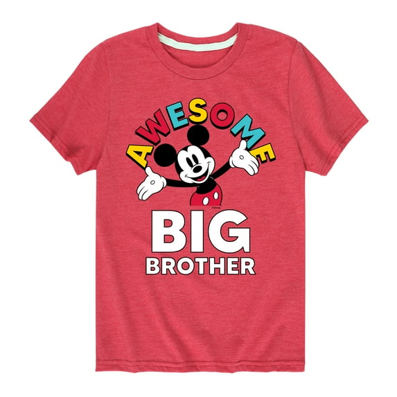 Mickey And Friends - Awesome Big Brother - Youth Short Sleeve Graphic T-Shirt