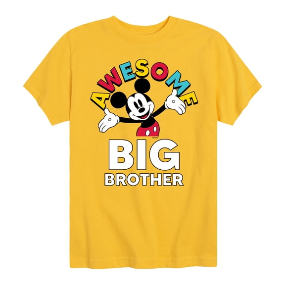 Mickey And Friends - Awesome Big Brother - Youth Short Sleeve Graphic T-Shirt