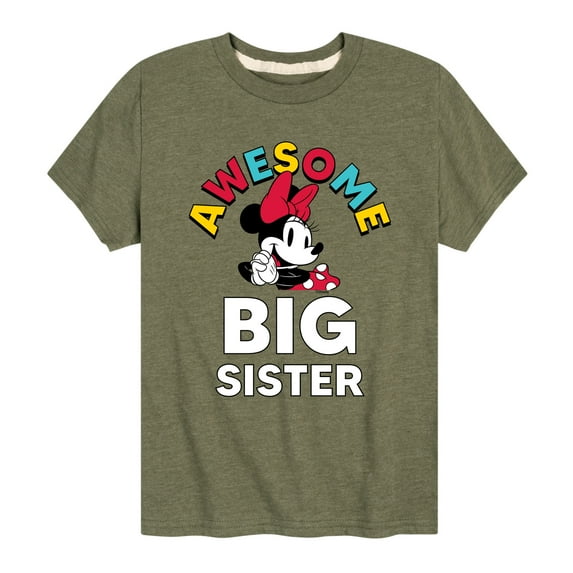 Mickey And Friends - Awesome Big Sister - Toddler And Youth Short Sleeve Graphic T-Shirt
