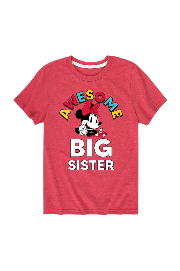 Mickey And Friends - Awesome Big Sister - Toddler And Youth Short Sleeve Graphic T-Shirt