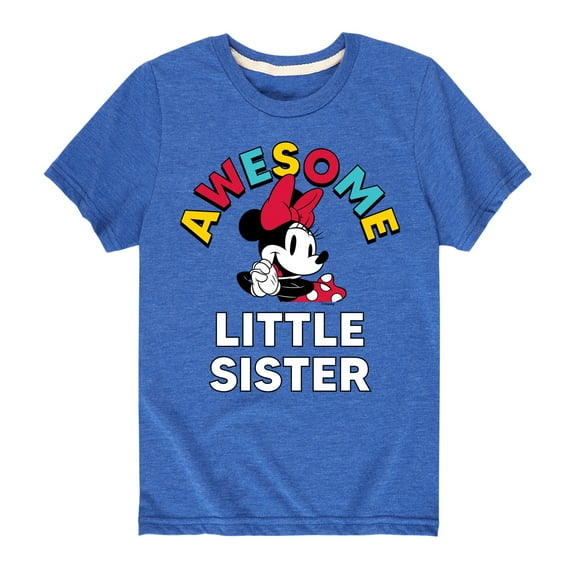 Mickey And Friends - Awesome Little Sister - Toddler And Youth Short Sleeve Graphic T-Shirt