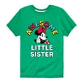 thumbnail image 1 of Mickey And Friends - Awesome Little Sister - Toddler And Youth Short Sleeve Graphic T-Shirt, 1 of 1