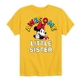 thumbnail image 1 of Mickey And Friends - Awesome Little Sister - Toddler And Youth Short Sleeve Graphic T-Shirt, 1 of 1