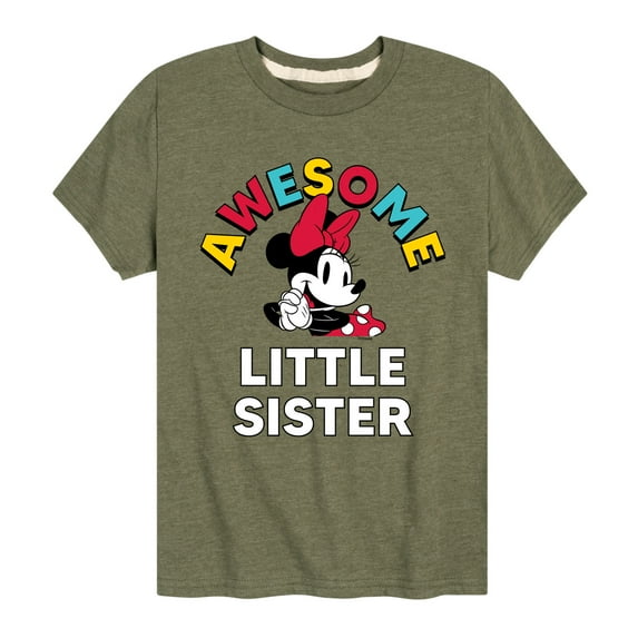 Mickey And Friends - Awesome Little Sister - Toddler And Youth Short Sleeve Graphic T-Shirt