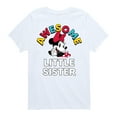 thumbnail image 1 of Mickey And Friends - Awesome Little Sister - Toddler And Youth Short Sleeve Graphic T-Shirt, 1 of 1