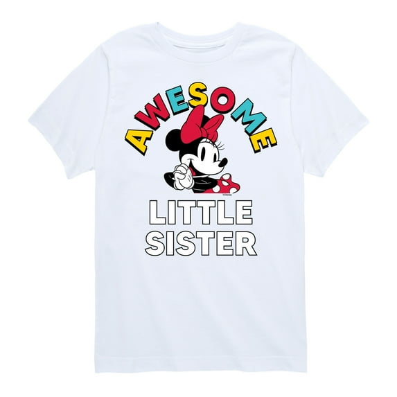 Mickey And Friends - Awesome Little Sister - Toddler And Youth Short Sleeve Graphic T-Shirt
