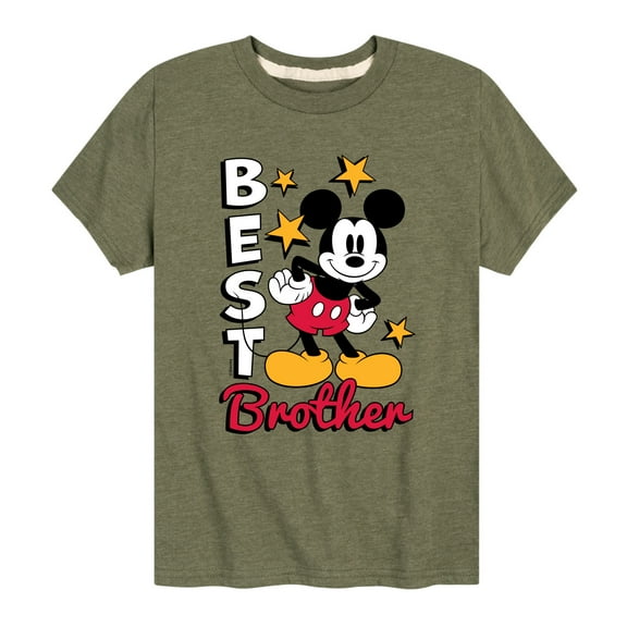 Mickey And Friends - Best Brother - Youth Short Sleeve Graphic T-Shirt