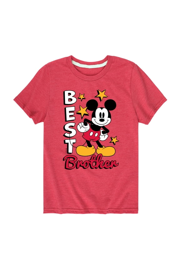 Mickey And Friends - Best Brother - Youth Short Sleeve Graphic T-Shirt