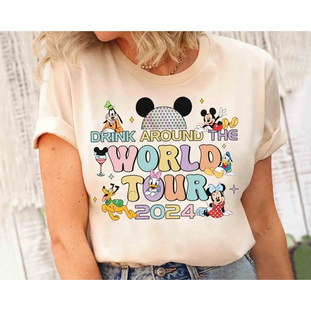Mickey And Friends Drink Around The World Tour 2025 Tshirt, Disney