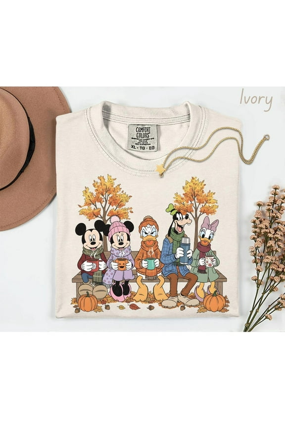 Mickey And Friends Fall Shirt, Disney Fall Vibes, Disney Fall Autumn Shirt, Disney Pumpkin Costume Party Tee, Disney Thanksgiving, S-5XL Shirt